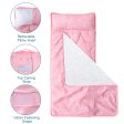 2 Pack Toddler Nap Mat with Pillow and Blanket 50  x 21 , Nap Mat for Boys Girls Super Soft and Cozy, Kids Sleeping Bag for Preschool, Daycare, Toddler Sleeping Bag, Pink For Discount