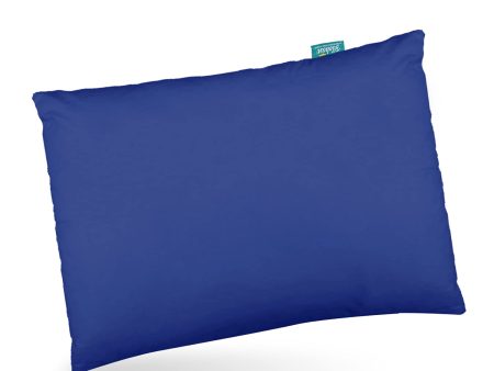 Toddler Pillow Quilted with Pillowcase - 13  x 18 , 100% Cotton, Ultra Soft & Breathable, Navy Online